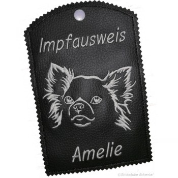 Impfausweishülle Chihuahua schwarz